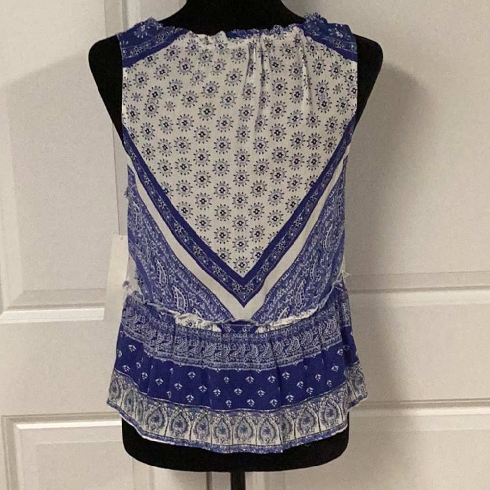 Aqua Paisley Blouse - Picture 4 of 6